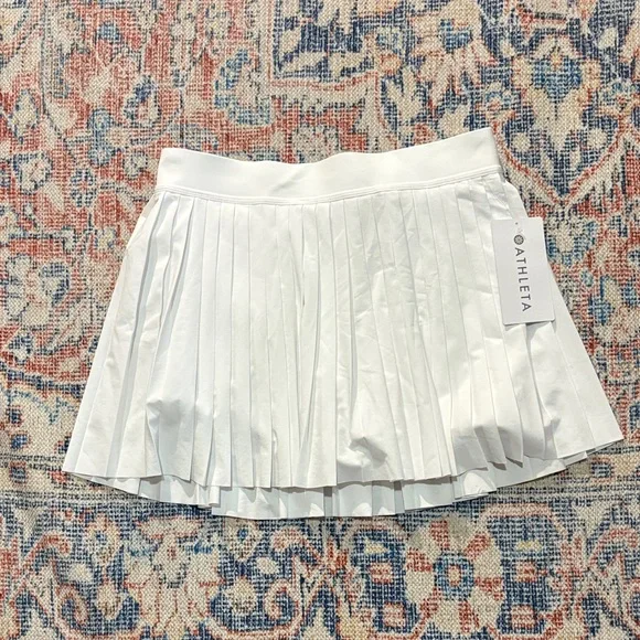 Athleta Match Point Pleated Skort in White SZ M NWT - Picture 4 of 6